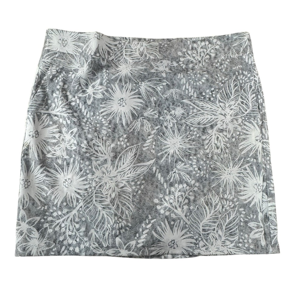 Rip Skirt Women's Size XL Hawaii Length 2 Wrap‎ Grey White Floral Beachy